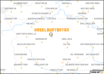 map of Haselbury Bryan