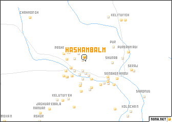 map of Ḩasham Balm