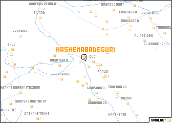 map of Hāshemābād-e Gūrī