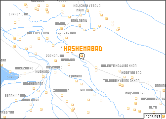 map of Hāshemābād