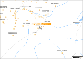 map of Hāshemābād