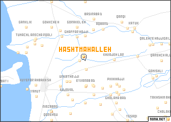 map of Hasht Maḩalleh