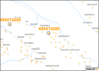 map of Hashtūgān