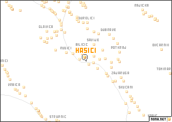 map of Hasići