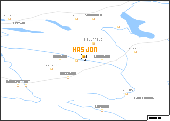 map of Håsjön