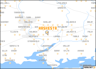 map of Håskesta
