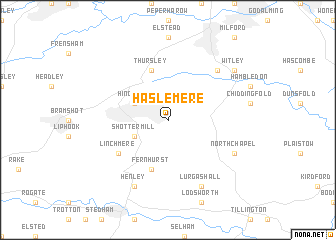 map of Haslemere