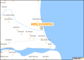 map of Haslevgårde