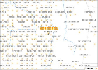 map of Hasnābād