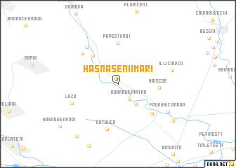 map of Hăsnăşenii Mari