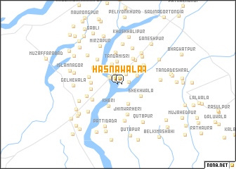 map of Hasnāwāla