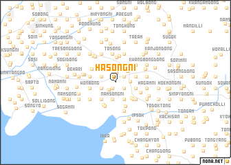 map of Hasŏng-ni