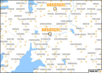 map of Hasŏng-ni