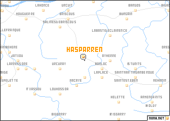 map of Hasparren