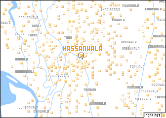 map of Hassanwāla