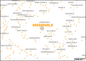 map of Hassanwāla