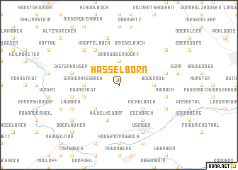 map of Hasselborn