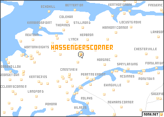 map of Hassengers Corner