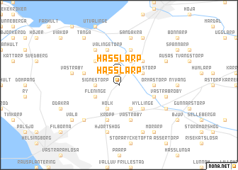 map of Hasslarp