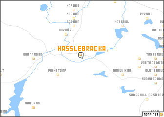 map of Hässlebräcka