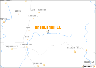 map of Hasslers Mill
