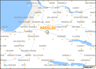 map of Hasslöv