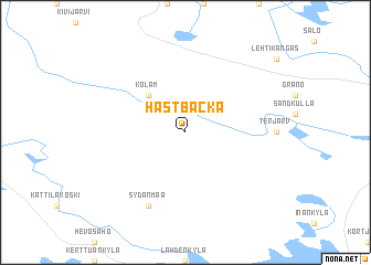 map of Hästbacka