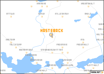 map of Hästebäck