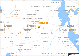 map of Hästhagen