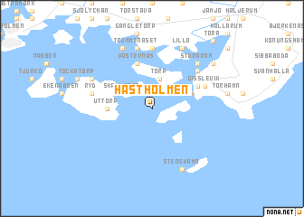 map of Hästholmen