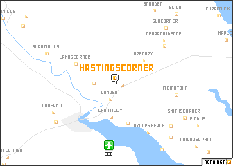 map of Hastings Corner