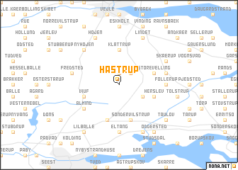 map of Håstrup