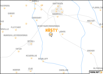 map of Hasty