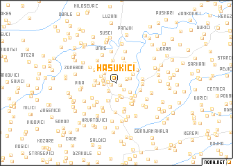 map of Hasukići