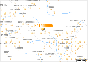 map of Ḩātamābād