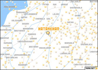 map of Hatam Khān