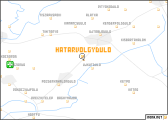 map of Határvölgydůlő