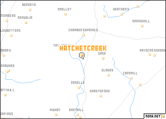 map of Hatchet Creek