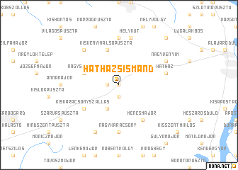 map of Hatházsismánd