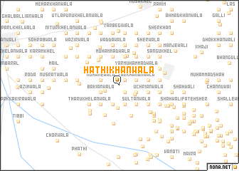 map of Hāthi Khānwāla