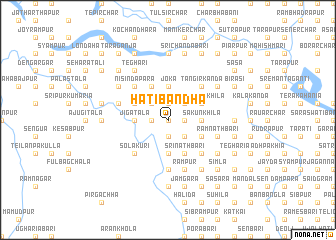 map of Hāti Bāndha