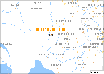 map of Ḩātim al Qaţranī