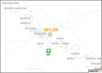 map of Ḩaţlah