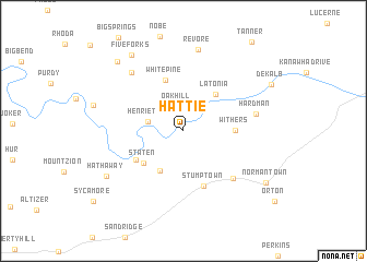 map of Hattie