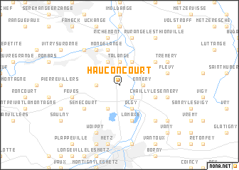 map of Hauconcourt