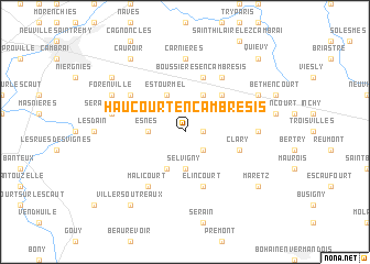 map of Haucourt-en-Cambrésis