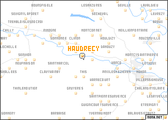 map of Haudrecy