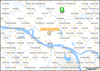 map of Hậu Dương