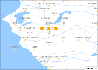 map of Haugland