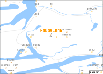 map of Haugsland